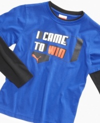 Set the tone for his next sporting event with this declaration of cool from Puma. Set the tone for his next sporting event with this declaration of cool from Puma.