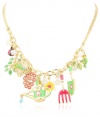 Betsey Johnson Garden Multi-Charm Necklace