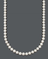 Don't be afraid to indulge in a timeless classic. Belle de Mer necklace features AA cultured freshwater pearls (10-11 mm) with a 14k gold clasp. Approximate length: 24 inches. Don't be afraid to indulge in a timeless classic. Belle de Mer necklace features AA cultured freshwater pearls (10-11 mm) with a 14k gold clasp. Approximate length: 24 inches.