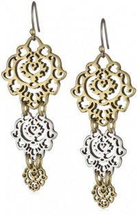 Lucky Brand Two-Tone Triple Openwork Drop Earrings Lucky Brand Two-Tone Triple Openwork Drop Earrings