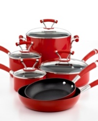 The supporting cast of a winning kitchen. Heavy-gauge, hard-anodized essentials distribute heat beautifully and couple with the Total® Food Release System to expertly release meals and clean up quick. Discover your love for cooking with this essential set, which readies your space for gourmet greatness. Lifetime warranty. The supporting cast of a winning kitchen. Heavy-gauge, hard-anodized essentials distribute heat beautifully and couple with the Total® Food Release System to expertly release meals and clean up quick. Discover your love for cooking with this essential set, which readies your space for gourmet greatness. Lifetime warranty.