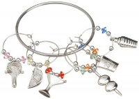 Prodyne W-6-M Pewter Stemware Charms, Martini Bar, Silver Prodyne W-6-M Pewter Stemware Charms, Martini Bar, Silver