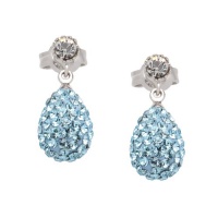 Sterling Silver Swarovski Crystal Teardrop Earrings Sterling Silver Swarovski Crystal Teardrop Earrings