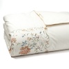 Detailed floral embroidery infuses this Lauren Ralph Lauren full/queen duvet cover with heirloom luxury for a rich complement to your decor.