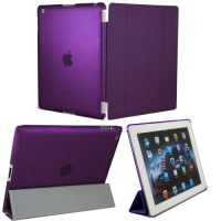 KHOMO ® DUAL CASE: Purple Smart Cover FRONT + Purple Crystal Rubberized Back Protector for Apple iPad 2 , iPad 3 & iPad 4 (The new iPad HD) KHOMO ® DUAL CASE: Purple Smart Cover FRONT + Purple Crystal Rubberized Back Protector for Apple iPad 2 , iPad 3 & iPad 4 (The new iPad HD)