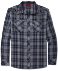 Handsome plaid shirt to get checked out in by Ring of Fire. Handsome plaid shirt to get checked out in by Ring of Fire.