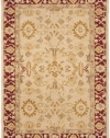 Safavieh Anatolia Collection AN551A Handmade Ivory and Red Hand-Spun Wool Area Rug, 5-Feet by 8-Feet