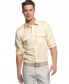 Let the light in. This linen shirt from Calvin Klein makes getting that laid back summer look a breeze.