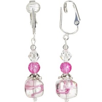 Monet Pink Spring Un-pierced Earring Pair-Swarovsky Austrian Crystal Handcrafted Flower Swirl Jewelry for Ladies and Teens Monet Pink Spring Un-pierced Earring Pair-Swarovsky Austrian Crystal Handcrafted Flower Swirl Jewelry for Ladies and Teens