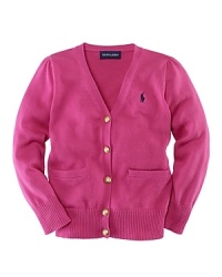 An essential cardigan is rendered in a soft, flat knit for a luxuriously lightweight feel and is crafted with a V-neckline and a long, slouchy silhouette for a stylish look. An essential cardigan is rendered in a soft, flat knit for a luxuriously lightweight feel and is crafted with a V-neckline and a long, slouchy silhouette for a stylish look.