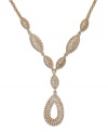Y not go glam! This chic Charter Club necklace shimmers with crystal accents on a Y-silhouette. Crafted in 14k gold-plated mixed metal. Approximate length: 16 inches + 3-inch extender. Approximate drop: 2-1/2 inches.