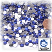 144pc Rhinestones Round 5mm - 21ss flatback Royal Blue RBL