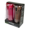 Contigo AUTOSEAL Bella Double Wall Raspberry/Brown 14-ounce Insulated Mug, Set of 2