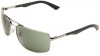 Ray-Ban RB3465 Glass Sunglasses 64 mm, Non-Polarized, Gun/Green
