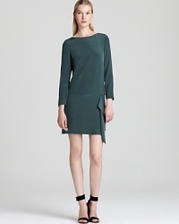 Get your wardrobe set for fall with this silk Tibi dress, cut with a drop-waist flaunting a draped overlay at the skirt and back keyhole opening-effortlessly chic for dinners in the city with your closest friends. Get your wardrobe set for fall with this silk Tibi dress, cut with a drop-waist flaunting a draped overlay at the skirt and back keyhole opening-effortlessly chic for dinners in the city with your closest friends.