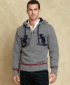 Get into the season with style wearing this pullover ski detail hoodie from Tommy Hilfiger.