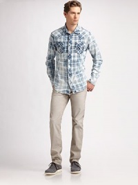 EXCLUSIVELY AT SAKS. A five-pocket style with subtle distressing made from a soft cotton blend.Button closureZip flyBelt loopsMetal rivetsFive-pocket styleInseam, about 3470% cotton/30% polyesterMachine washImported EXCLUSIVELY AT SAKS. A five-pocket style with subtle distressing made from a soft cotton blend.Button closureZip flyBelt loopsMetal rivetsFive-pocket styleInseam, about 3470% cotton/30% polyesterMachine washImported