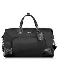 Works for the weekend! Packed with style & sophistication, this sporty upgrade combines dependable durability with professional, feminine detailing, so you can travel with ease & in style. Classic embossed leather trim defines the exterior, while a elastic shoe pockets & bags, a velvet-lined jewelry pocket, media pocket & more make it easy to pack up & get out. 5-year warranty. Works for the weekend! Packed with style & sophistication, this sporty upgrade combines dependable durability with professional, feminine detailing, so you can travel with ease & in style. Classic embossed leather trim defines the exterior, while a elastic shoe pockets & bags, a velvet-lined jewelry pocket, media pocket & more make it easy to pack up & get out. 5-year warranty.