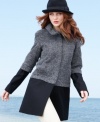 Whether you go for a solid color or the chic colorblocked boucle version, Nine West's coat looks totally sophisticated. A warm wool blend gives it an inviting feel.