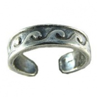 Hawaiian Ocean Waves Sterling Silver Toe Ring Hawaiian Ocean Waves Sterling Silver Toe Ring
