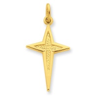 Sterling Silver & 24k Gold-plated Passion Cross Charm Sterling Silver & 24k Gold-plated Passion Cross Charm