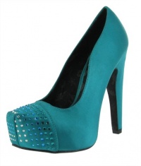 Betsey Johnson Women's Majestee Platform Pump,Teal Satin,7.5 M US Betsey Johnson Women's Majestee Platform Pump,Teal Satin,7.5 M US