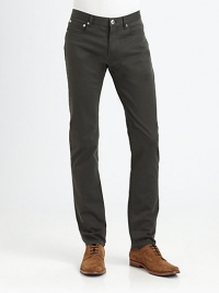 Easy-fit cotton gabardine finished with a hint of stretch, sleekly tailored in a classic straight-leg style.Button-front waistBelt loopsFive-pocket styleInseam, about 3498% cotton/2% elastaneDry cleanImportedOUR FIT MODEL RECOMMENDS ordering true size. Easy-fit cotton gabardine finished with a hint of stretch, sleekly tailored in a classic straight-leg style.Button-front waistBelt loopsFive-pocket styleInseam, about 3498% cotton/2% elastaneDry cleanImportedOUR FIT MODEL RECOMMENDS ordering true size.
