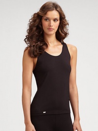 Stretch cotton blend feels good against the skin in this athletic, fitted look.47% modal/47% cotton/6% elastene Hand wash Made in Italy Stretch cotton blend feels good against the skin in this athletic, fitted look.47% modal/47% cotton/6% elastene Hand wash Made in Italy