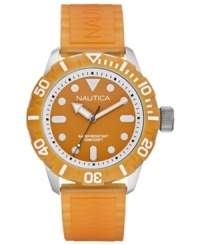 A tangerine dream, this sport watch from Nautica features rich textures and bright colors. A tangerine dream, this sport watch from Nautica features rich textures and bright colors.