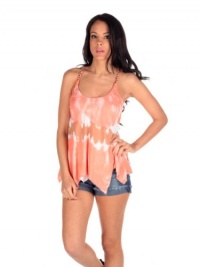 Vintage Havana Womens Leather Tie Dye Tank - Pink/brown - Small Vintage Havana Womens Leather Tie Dye Tank - Pink/brown - Small