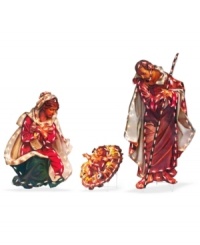 Remind neighbors and passersby of the miracle of Christmas with these outdoor decorations, featuring light up Mary, Joseph and Baby Jesus figures. Pair with the Kings 3 Piece Set for the full Nativity scene. Remind neighbors and passersby of the miracle of Christmas with these outdoor decorations, featuring light up Mary, Joseph and Baby Jesus figures. Pair with the Kings 3 Piece Set for the full Nativity scene.