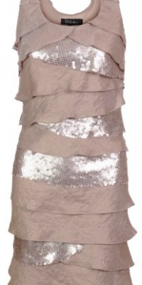S L Fashions Women's Sequin Tiered Shimmer Shift Dress S L Fashions Women's Sequin Tiered Shimmer Shift Dress