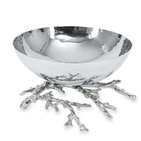 A lively cluster of coral supports the mirrored bowl of this elegant serving piece, evoking the interwoven web of ocean life. Its ample size makes it excellent for serving anything from lump crab salad to steamed mussels. A lively cluster of coral supports the mirrored bowl of this elegant serving piece, evoking the interwoven web of ocean life. Its ample size makes it excellent for serving anything from lump crab salad to steamed mussels.
