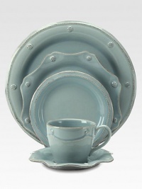 A beautiful stoneware charger is crafted in Portugal with elegant curves to bring irresistibly romantic European charm to a dinner or party. From the Berry & Thread CollectionCeramic stoneware13½ diam.Dishwasher- & microwave-safeImported A beautiful stoneware charger is crafted in Portugal with elegant curves to bring irresistibly romantic European charm to a dinner or party. From the Berry & Thread CollectionCeramic stoneware13½ diam.Dishwasher- & microwave-safeImported