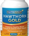 Nutrigold Hawthorn Gold (European Pharma Grade) (Clinically-proven), 300 mg, 120 veg. capsules