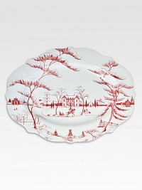 Picaresque holiday scenes adorn this elegant stoneware set, perfectly sized for an abundant seasonal feast.Decal stoneware ceramicDishwasher safe18.5 X 13.5Imported Picaresque holiday scenes adorn this elegant stoneware set, perfectly sized for an abundant seasonal feast.Decal stoneware ceramicDishwasher safe18.5 X 13.5Imported