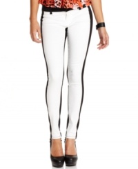 Celebrity Pink Jeans takes colorblocking to a new extreme with these awesome skinny jeans -- a must-have for the girl with adventurous style. Celebrity Pink Jeans takes colorblocking to a new extreme with these awesome skinny jeans -- a must-have for the girl with adventurous style.