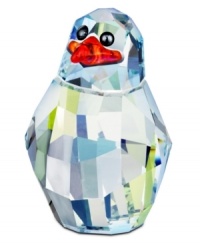 Ready to play, Johnny is the friskiest young penguin in Swarovski's Sealife collection, crafted of faceted ice-blue crystal with a fiery orange beak. Ready to play, Johnny is the friskiest young penguin in Swarovski's Sealife collection, crafted of faceted ice-blue crystal with a fiery orange beak.