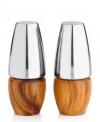 Less is more with Dansk wood serveware. The contemporary look and rich wood grain of Jannik salt and pepper shakers combine for endless casual appeal. Salt features wooden base.