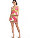 Ali Ro Women's Sleeveless Matt Jersey Printed Dress, Cactus Hib, 0