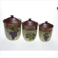 Certified International Wine Tour 3-Piece Cannister Set Certified International Wine Tour 3-Piece Cannister Set