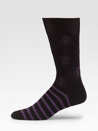 A mix of classic patterns brings stripes and paisley to one, mid-calf design. Cotton/nylon; machine wash Made in Italy A mix of classic patterns brings stripes and paisley to one, mid-calf design. Cotton/nylon; machine wash Made in Italy