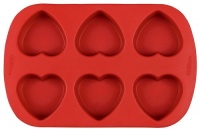Wilton 6-Cavity Silicone Heart Mold Pan Wilton 6-Cavity Silicone Heart Mold Pan