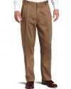 Dockers Men's Never-Iron Essential Khaki D3 Classic Fit Pleated Pant, Taupe, 32x32