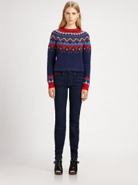 Soft intarsia-knit wool, knit in a classic, colorful Fair Isle pattern.Rib-knit crewneck and cuffsLong raglan sleevesWoolDry cleanMade in Italy of imported fabricModel shown is 5'8 (172cm) wearing US size Small. Soft intarsia-knit wool, knit in a classic, colorful Fair Isle pattern.Rib-knit crewneck and cuffsLong raglan sleevesWoolDry cleanMade in Italy of imported fabricModel shown is 5'8 (172cm) wearing US size Small.