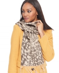 Cater to your animal instincts with this feline-inspired scarf made of wonderfully warm cashmere. By Charter Club. Cater to your animal instincts with this feline-inspired scarf made of wonderfully warm cashmere. By Charter Club.