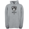 NBA adidas Brooklyn Nets Primary Logo Pullover Hoodie Sweatshirt - Gray