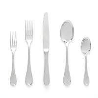 Christofle's classic Louis Philippe pattern, Albi,is available in stainless steel with a shiny or satin finish. Christofle's classic Louis Philippe pattern, Albi,is available in stainless steel with a shiny or satin finish.