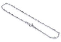 Sterling Silver Anklet Singapore Chain Ankle Bracelet With Spring Ring Clasp Sterling Silver Anklet Singapore Chain Ankle Bracelet With Spring Ring Clasp