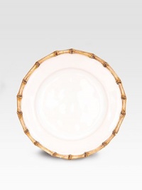 An elegant, extremely versatile small plate in lasting ceramic stoneware with handpainted bamboo detail. From the Classic Bamboo Collection7½ diam.Ceramic stonewareDishwasher safeImported 